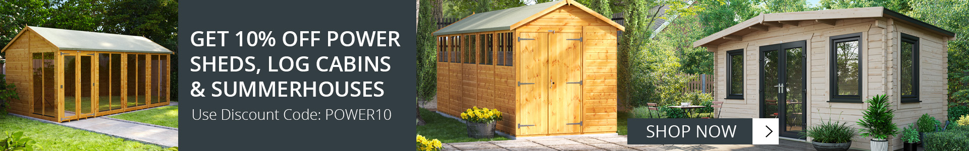 10% Off Power Sheds Brand. Discount Code: POWER10