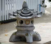 Borderstone Triple Top Pagoda Garden Ornament