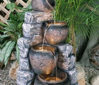 4 Pots On Blue Slate Fountain Water Feature