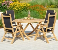 Alexander Rose Roble 4 Seater Recliner Dining Set
