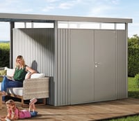 BioHort Highline H3 Metal Shed 9 x 8 ft with Double Doors