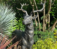Cast Iron Standing Stag Statue (Glancing Right)