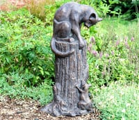 Cat and Mouse Garden Ornament