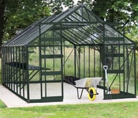 Halls Cotswold Bourton 10 x 12 ft Green Greenhouse