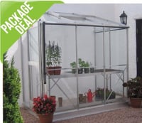 Elite Windsor 4 x 10 ft 'Low Ridge' Lean To Package Greenhouse