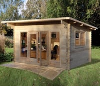 Forest Melbury 13 x 10 ft Double Glazed Log Cabin