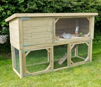 Forest Wooden Rabbit Hutch With Run