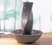 Haddonstone Spiral Tower Pebble Bowl Water Feature