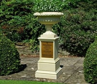 Haddonstone Memorial Urn Planter with Plaque