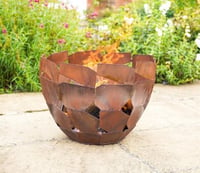 Ivyline Outdoor Metal Industrial Firebowl in Rust