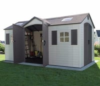 Lifetime 15 x 8 ft Dual Entry Plastic Shed