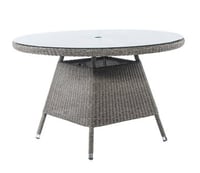 Alexander Rose Monte Carlo 1.2m Glass Top Table in Grey