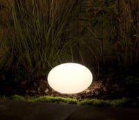 Oval White 2 Watt Garden Light