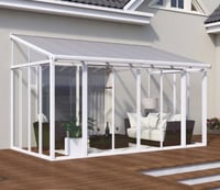 Palram Canopia SanRemo 14 x 9 ft White Lean To Conservatory