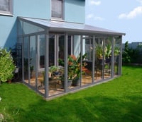 Palram Canopia SanRemo 14 x 9 ft Grey Lean To Conservatory