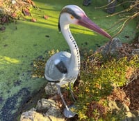 Plastic Heron for a Garden Pond