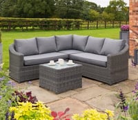 Rowlinson Bunbury Corner Grey Sofa Set