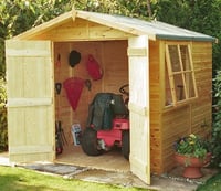 Shire Alderney 7 x 7 ft Dip Treated Double Door Shed