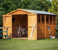 Shire Overlap 8 x 12 ft Dip Treated Double Door Shed