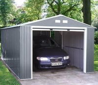 Sapphire Olympian 12 x 20 ft Anthracite Metal Garage