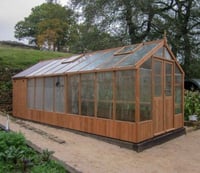 Swallow Raven 8 x 16 ft ThermoWood Greenhouse with 8 x 4 ft Shed
