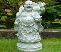 Wealthy Standing Buddha Granite 52cm Statue