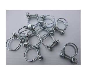 Pack of 10 Double Wire Hose Clips (20mm)