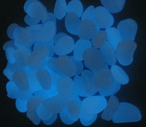 Large Blue Glow In The Dark Pebbles 250g