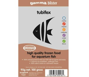Gamma Frozen Tubifex 100g Blister Pack