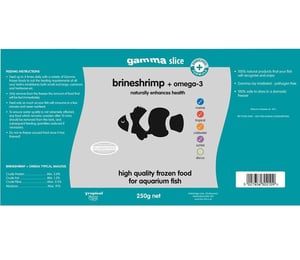 Gamma Frozen Brineshrimp and Omega-3 250g Slice Pack