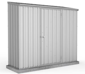 Absco Space Saver Zinc 7.5 x 3 ft Metal Shed