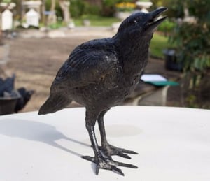 Adams Bronze Crow Chirping Ornament