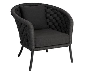 Alexander Rose Cordial Luxe Dark Grey Lounge Chair