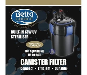 Betta Choice 2000 UV Canister Filter