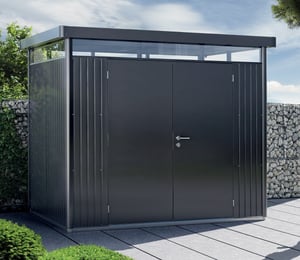 BioHort Highline H1 Metal Shed 9 x 5 ft with Double Doors