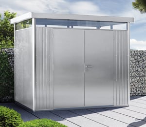 BioHort Highline H2 Metal Shed 9 x 6 ft with Double Doors