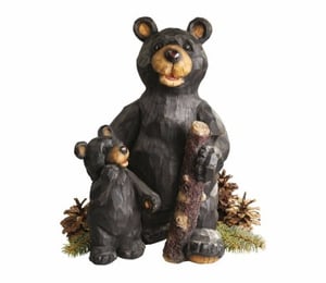 Black Forest Bears Sculpture Ornament