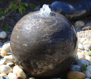 Black Limestone 40cm Sphere Feature