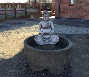 Borderstone Buddha & Bowl Self Contained Fountain