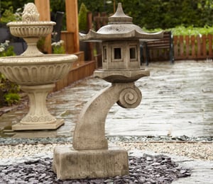Borderstone Cantilever Pagoda Oriental Garden Ornament
