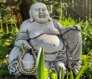 Borderstone Pearl Buddha Oriental Garden Ornament