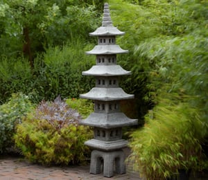 Borderstone Seven Piece Pagoda Oriental Garden Ornament