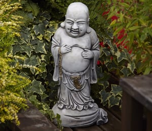 Borderstone Standing Buddha Oriental Garden Ornament