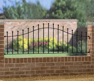 Burbage Manor Ball Top 6 x 2 ft Arched Railing