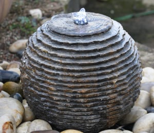 Cascading Limestone 30cm Sphere Feature