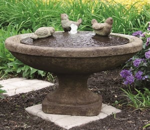 Massarelli Singing Birds Oval Cast Stone Fountain