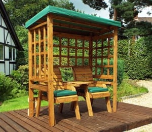 Charles Taylor Henley Green Twin Seat Arbour