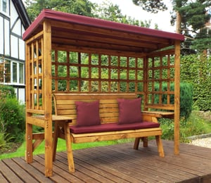 Charles Taylor Wentworth Burgundy 3 Seater Arbour