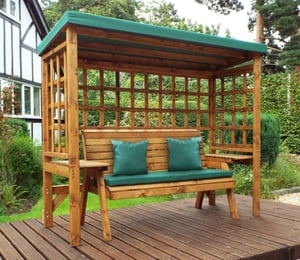 Charles Taylor Wentworth Green 3 Seater Arbour