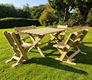 Churnet Valley Ashcombe 6 Seater Table Set